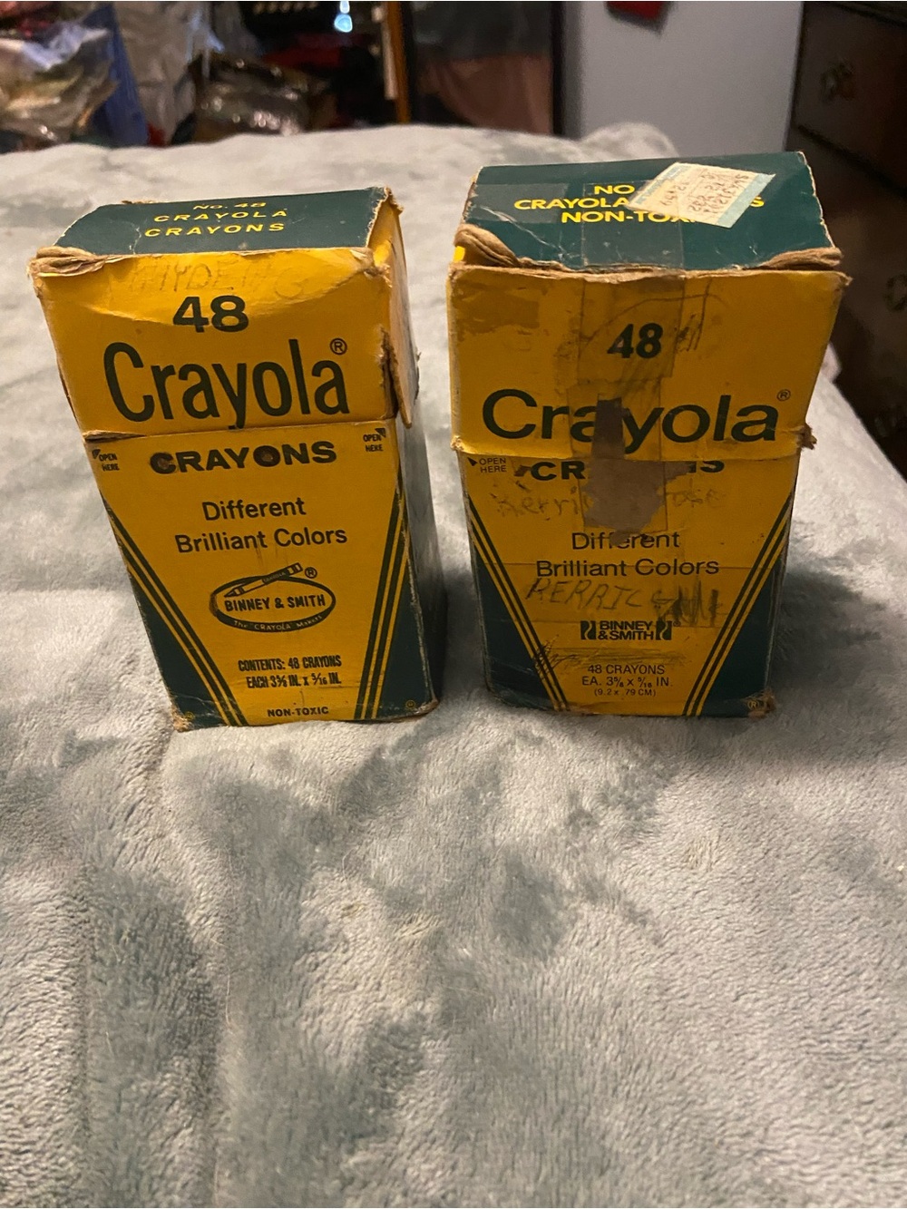 Crayola 48-Count Crayons Boxes 2 boxes 1980s some missing